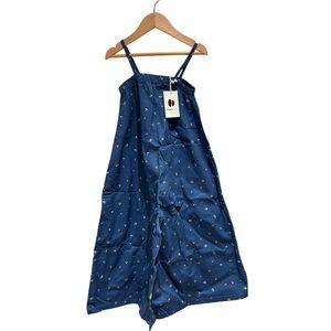 MAED FOR MINI Blue Jumpsuit with Cherry Accents - size 6